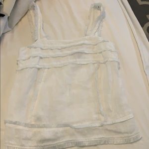 Jcrew linen white tank top
